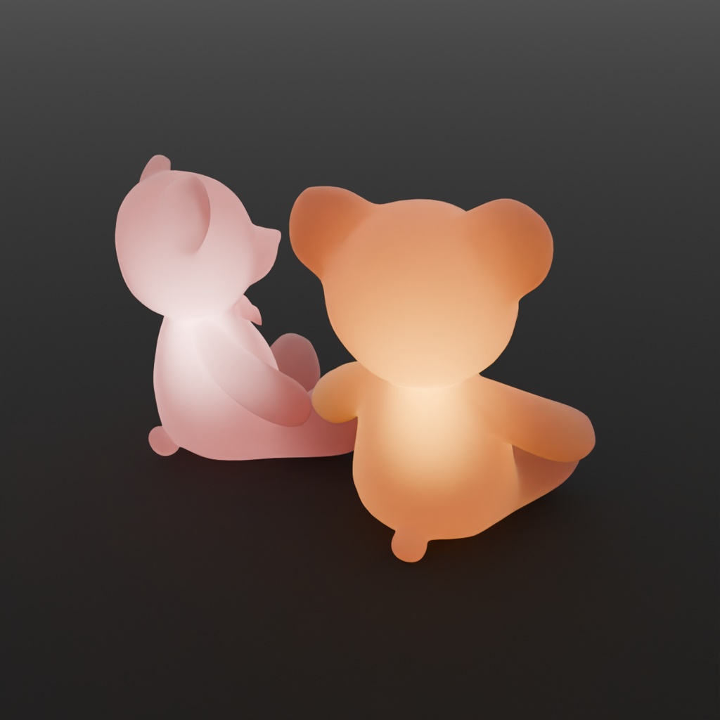 【Blender】テディベアのペアの間接照明 Indirect lighting for a pair of teddy bears【VRChat】