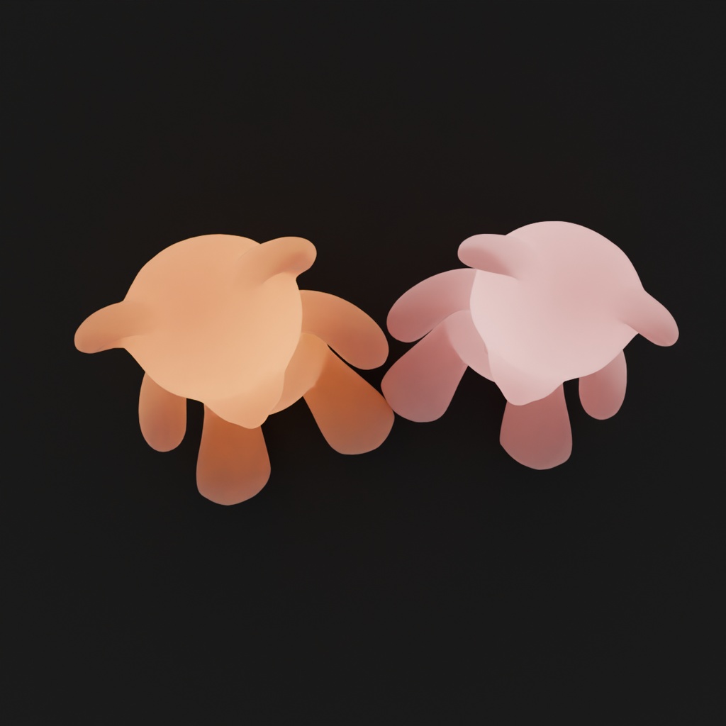 【Blender】テディベアのペアの間接照明 Indirect lighting for a pair of teddy bears【VRChat】