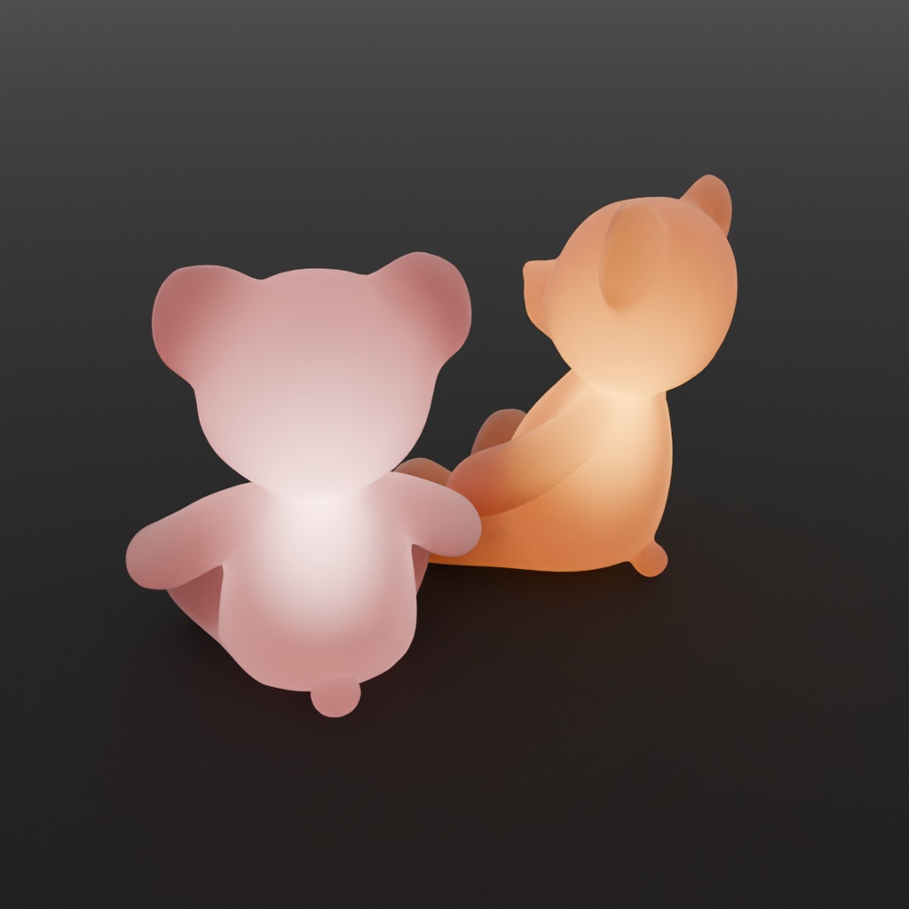 【Blender】テディベアのペアの間接照明 Indirect lighting for a pair of teddy bears【VRChat】