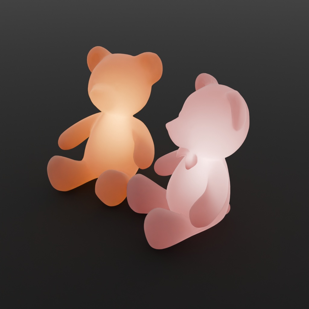 【Blender】テディベアのペアの間接照明 Indirect lighting for a pair of teddy bears【VRChat】