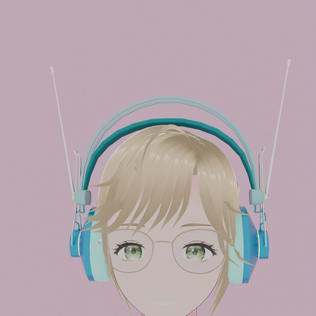 【Blender】アンテナ付きヘッドホン headphones with antenna【VRChat】