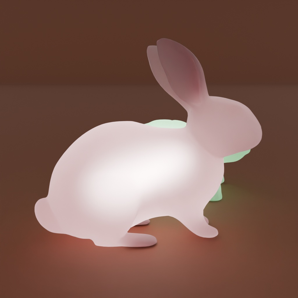 【Blender】ウサギと亀の間接照明 Indirect lighting for a rabbit and a tortoise【VRChat】