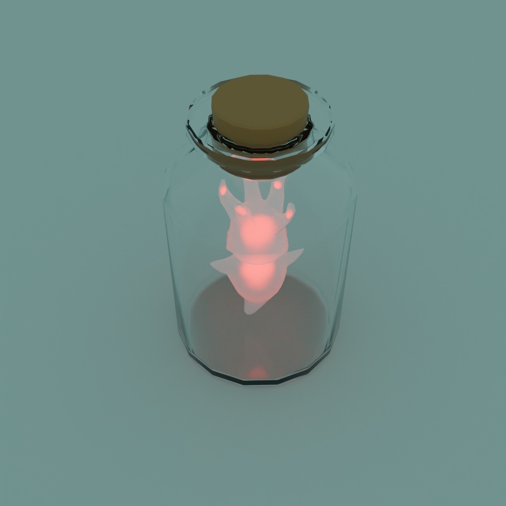 【Blender】瓶詰クリオネのライト Bottled Clione Light【VRChat】