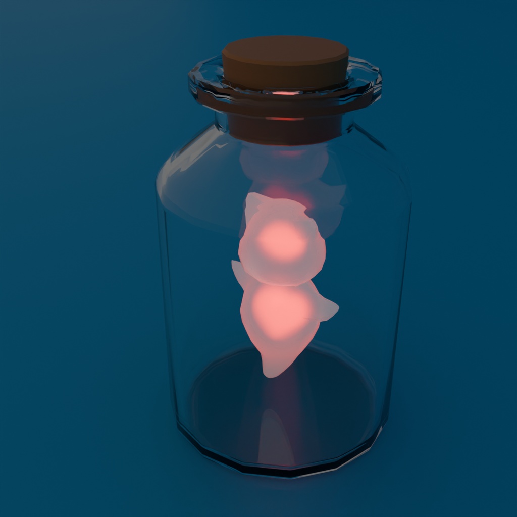 【Blender】瓶詰クリオネのライト Bottled Clione Light【VRChat】