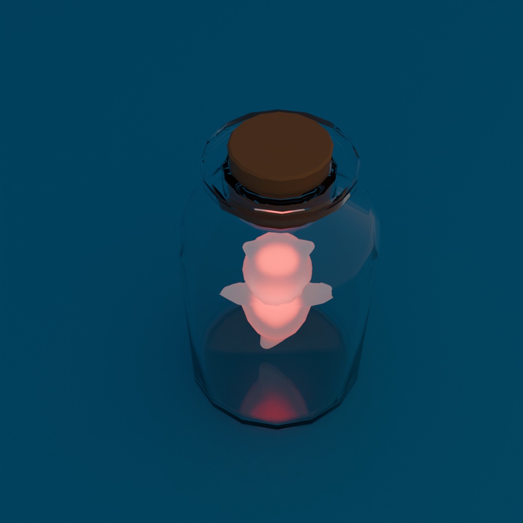 【Blender】瓶詰クリオネのライト Bottled Clione Light【VRChat】