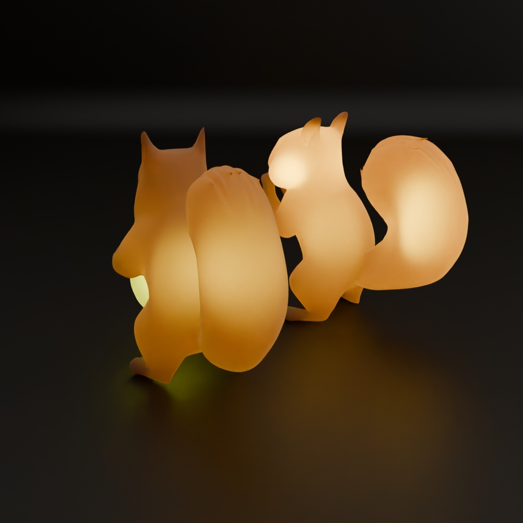 【Blender】食いしん坊リスの間接照明 Indirect lighting of a devouring squirrel【VRChat】