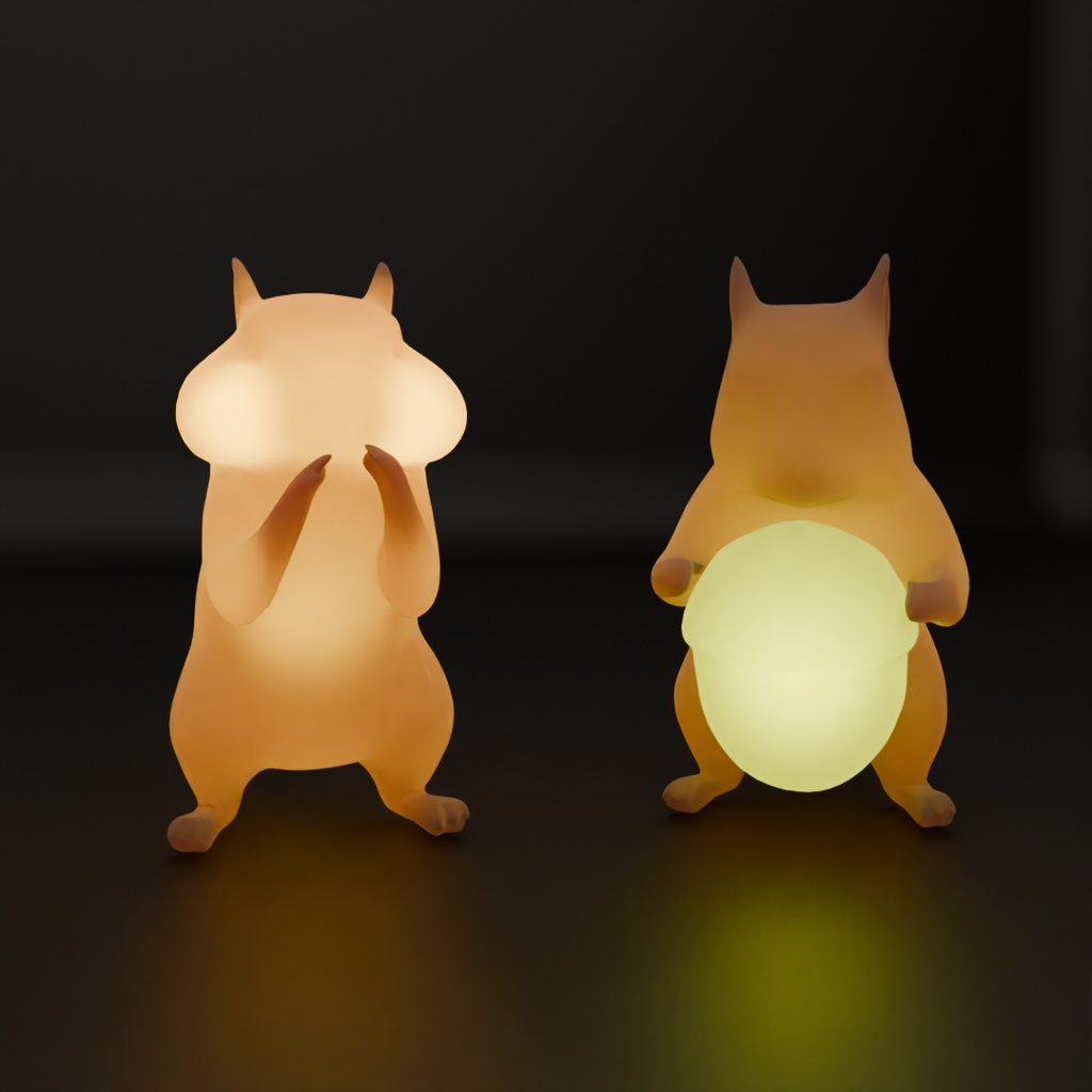 【Blender】食いしん坊リスの間接照明 Indirect lighting of a devouring squirrel【VRChat】