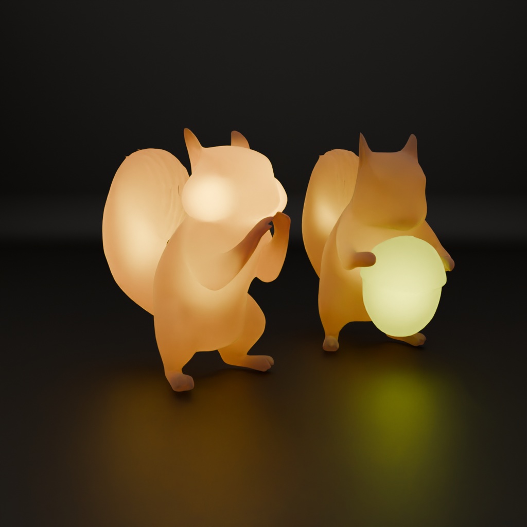 【Blender】食いしん坊リスの間接照明 Indirect lighting of a devouring squirrel【VRChat】