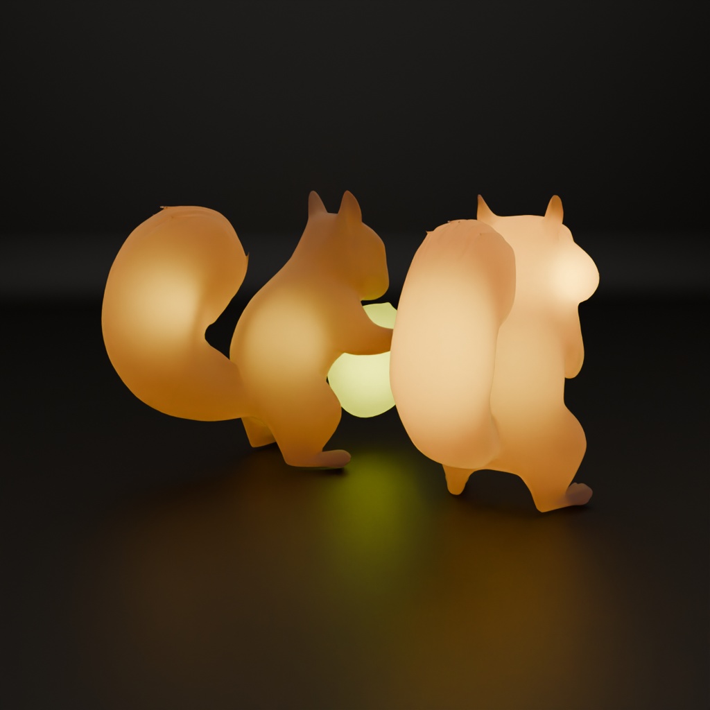 【Blender】食いしん坊リスの間接照明 Indirect lighting of a devouring squirrel【VRChat】