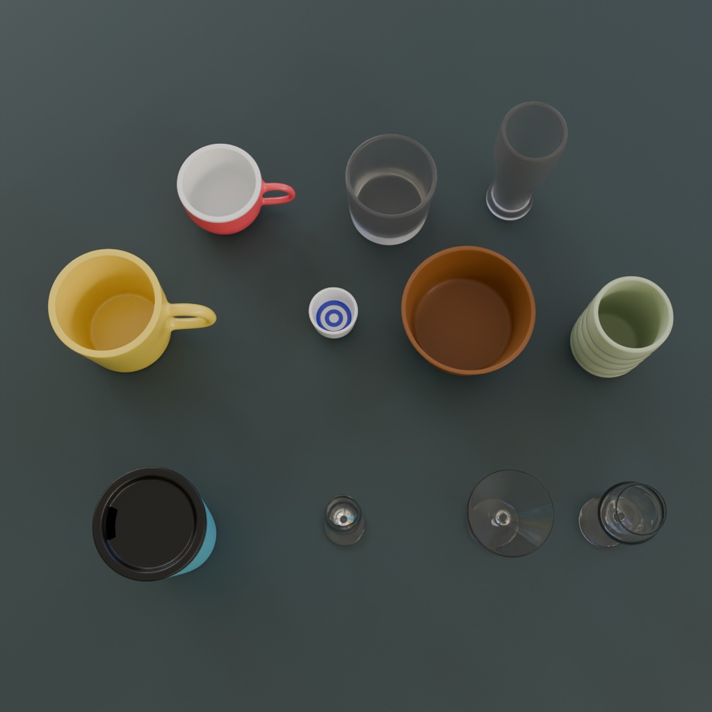 【Blender】ドリンクウェアセット Drinkware set【VRChat】