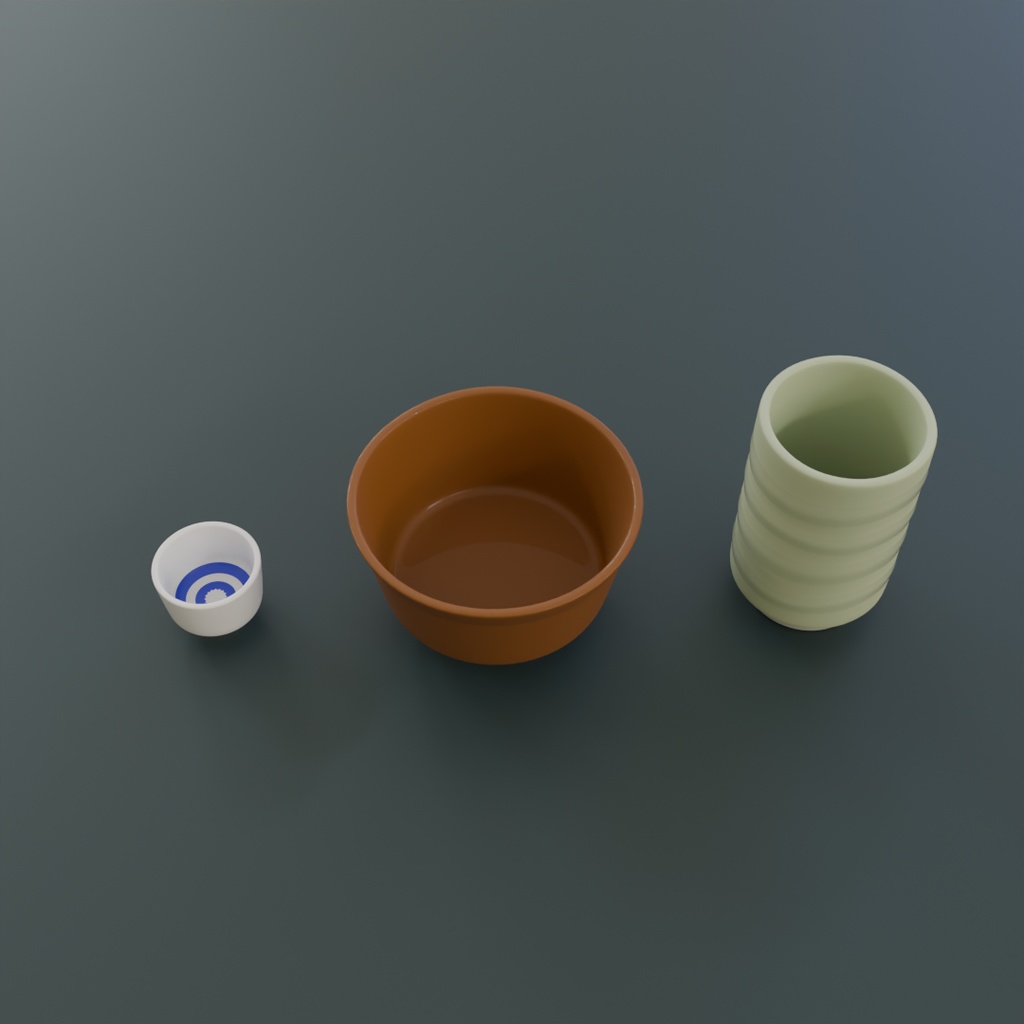【Blender】ドリンクウェアセット Drinkware set【VRChat】