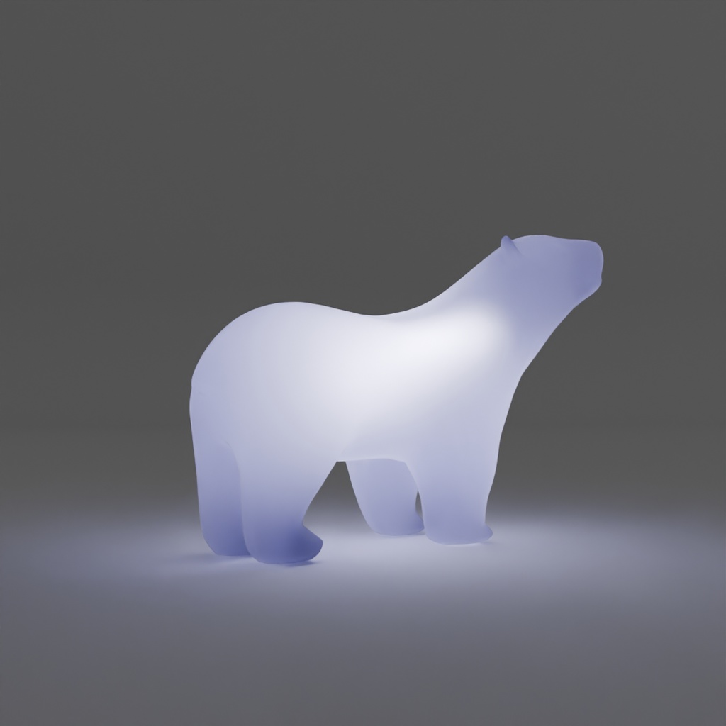 【Blender】ホッキョクグマ親子の間接照明 Indirect lighting of a polar bear parent and child【VRChat】