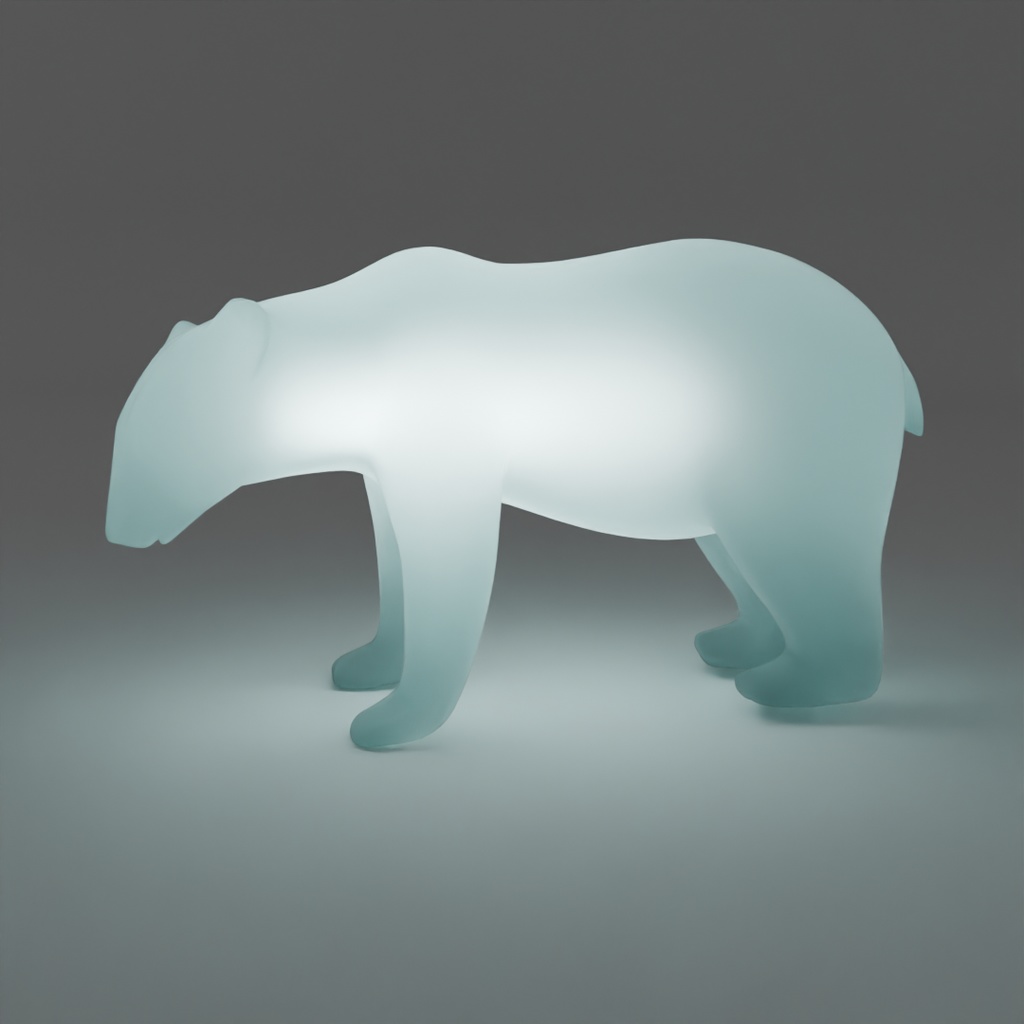 【Blender】ホッキョクグマ親子の間接照明 Indirect lighting of a polar bear parent and child【VRChat】