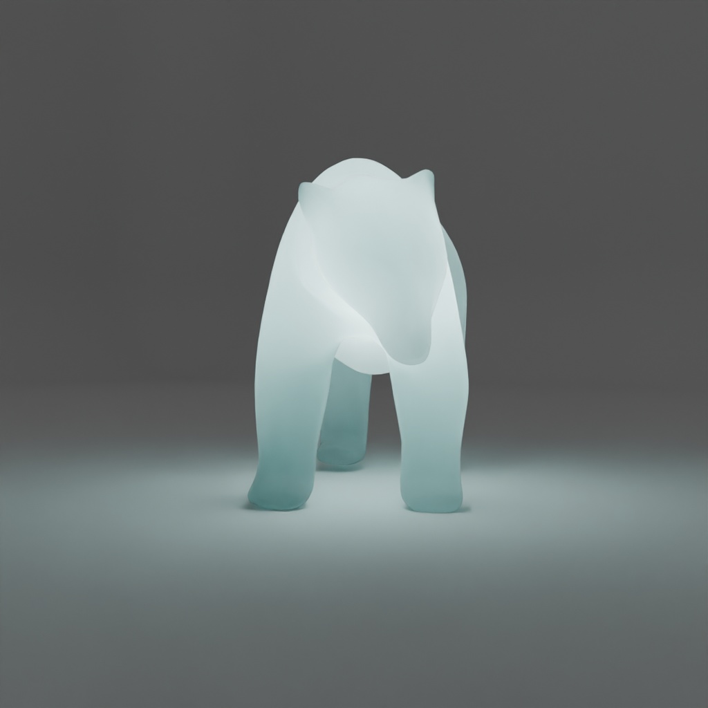【Blender】ホッキョクグマ親子の間接照明 Indirect lighting of a polar bear parent and child【VRChat】