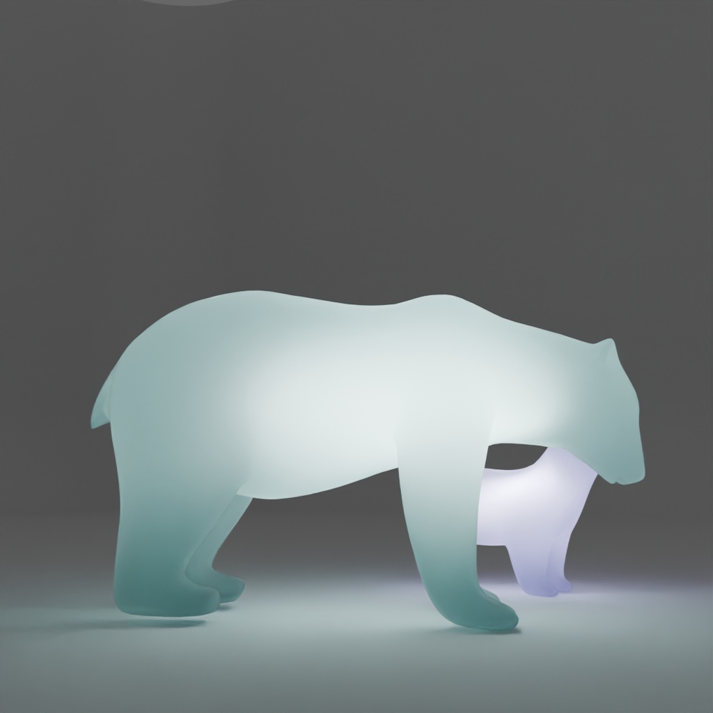 【Blender】ホッキョクグマ親子の間接照明 Indirect lighting of a polar bear parent and child【VRChat】