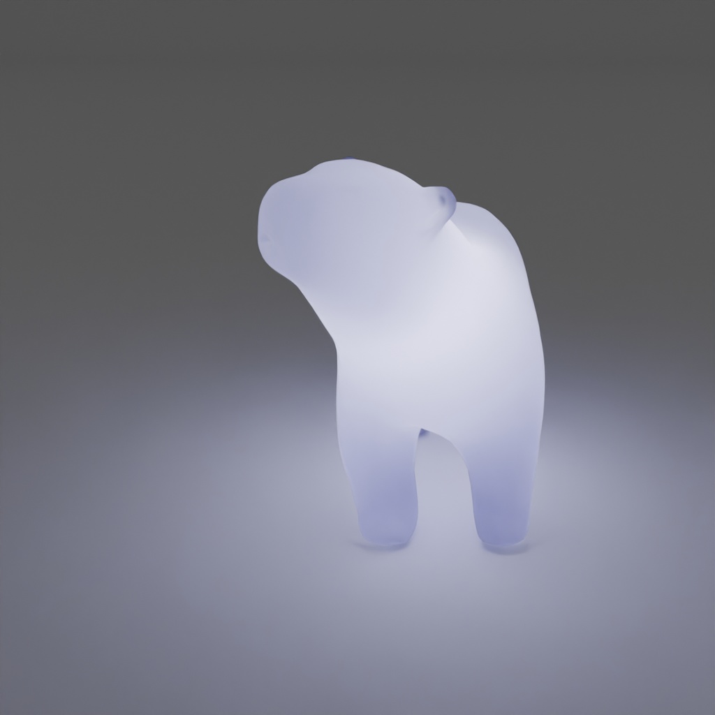 【Blender】ホッキョクグマ親子の間接照明 Indirect lighting of a polar bear parent and child【VRChat】