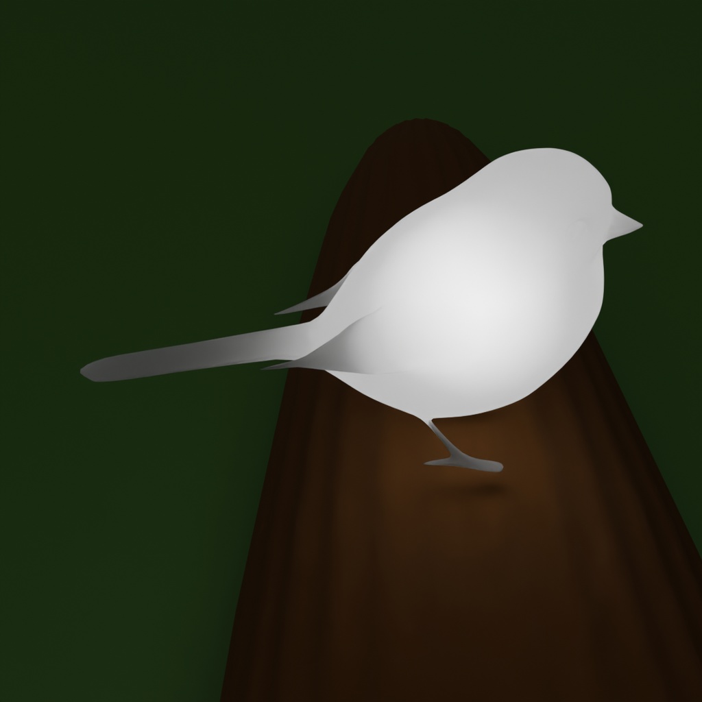 【Blender】シマエナガの間接照明 Indirect lighting of a Long-tailed Tit【VRChat】