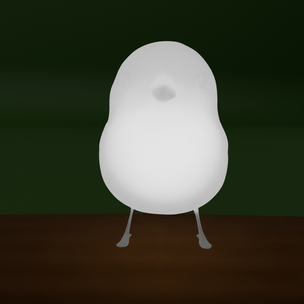 【Blender】シマエナガの間接照明 Indirect lighting of a Long-tailed Tit【VRChat】