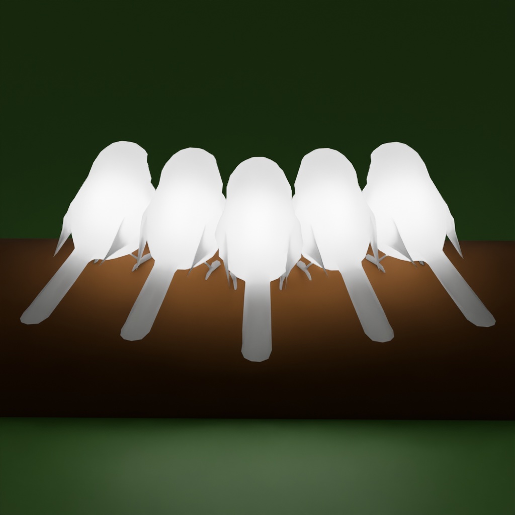 【Blender】シマエナガの間接照明 Indirect lighting of a Long-tailed Tit【VRChat】