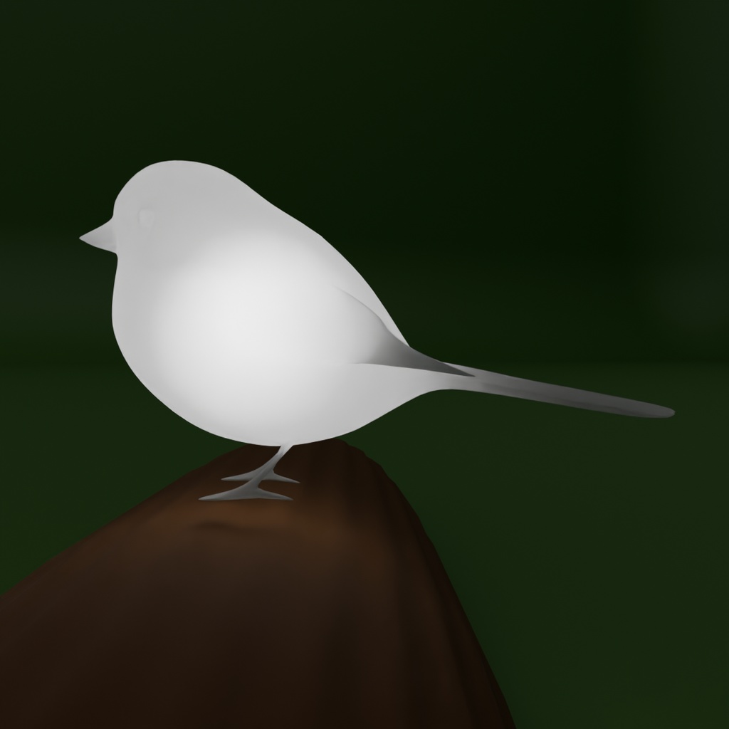 【Blender】シマエナガの間接照明 Indirect lighting of a Long-tailed Tit【VRChat】