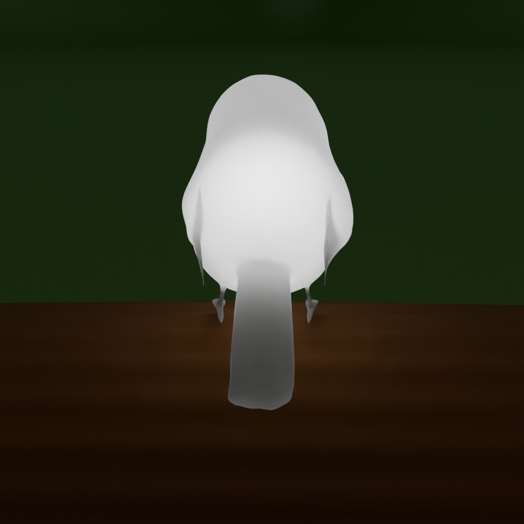 【Blender】シマエナガの間接照明 Indirect lighting of a Long-tailed Tit【VRChat】