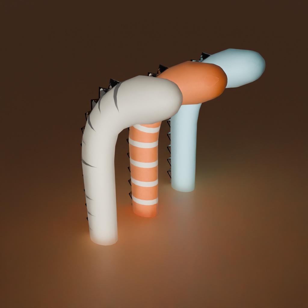 【Blender】チンアナゴと仲間たちの間接照明 Indirect lighting for spotted garden eel and their friends【VRChat】