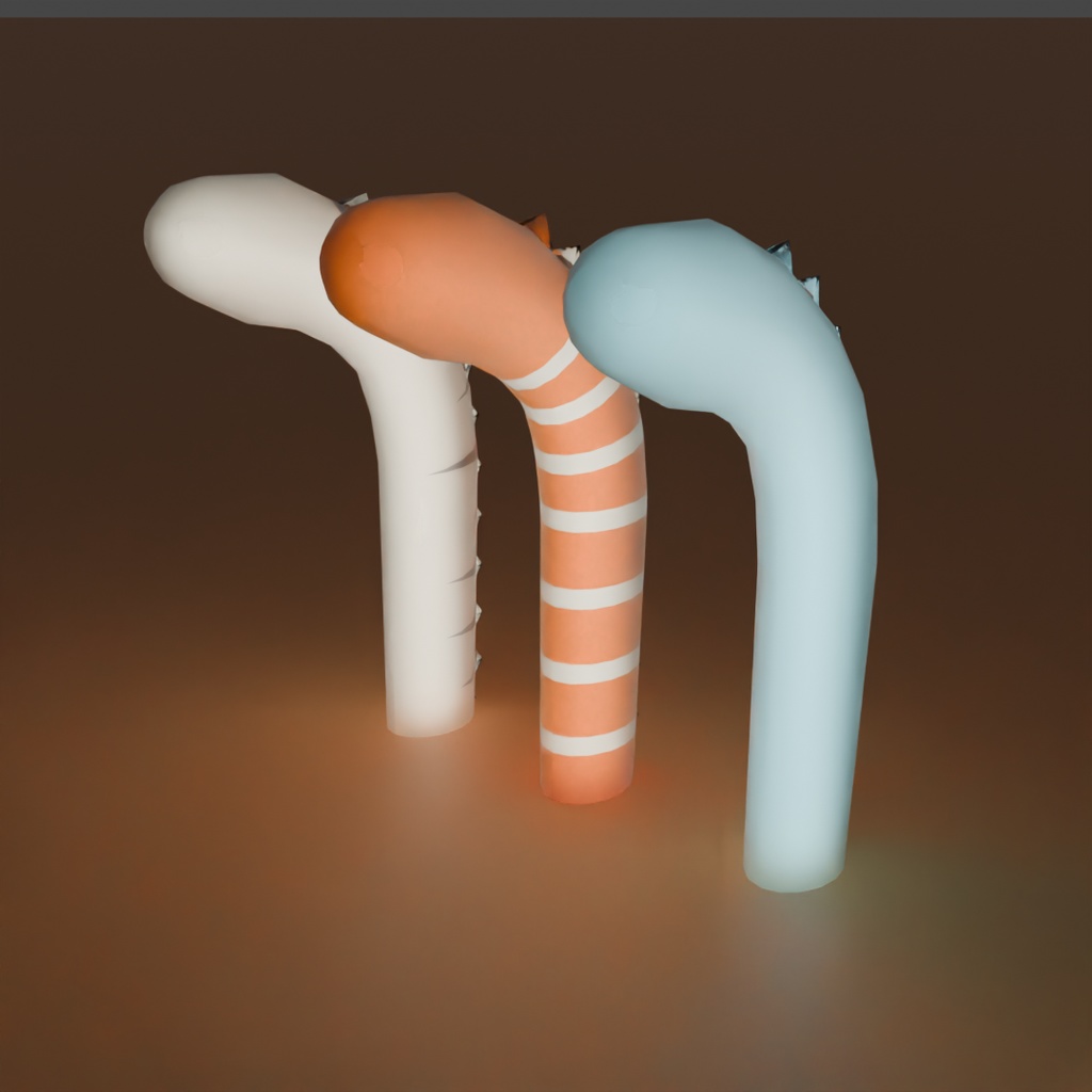 【Blender】チンアナゴと仲間たちの間接照明 Indirect lighting for spotted garden eel and their friends【VRChat】