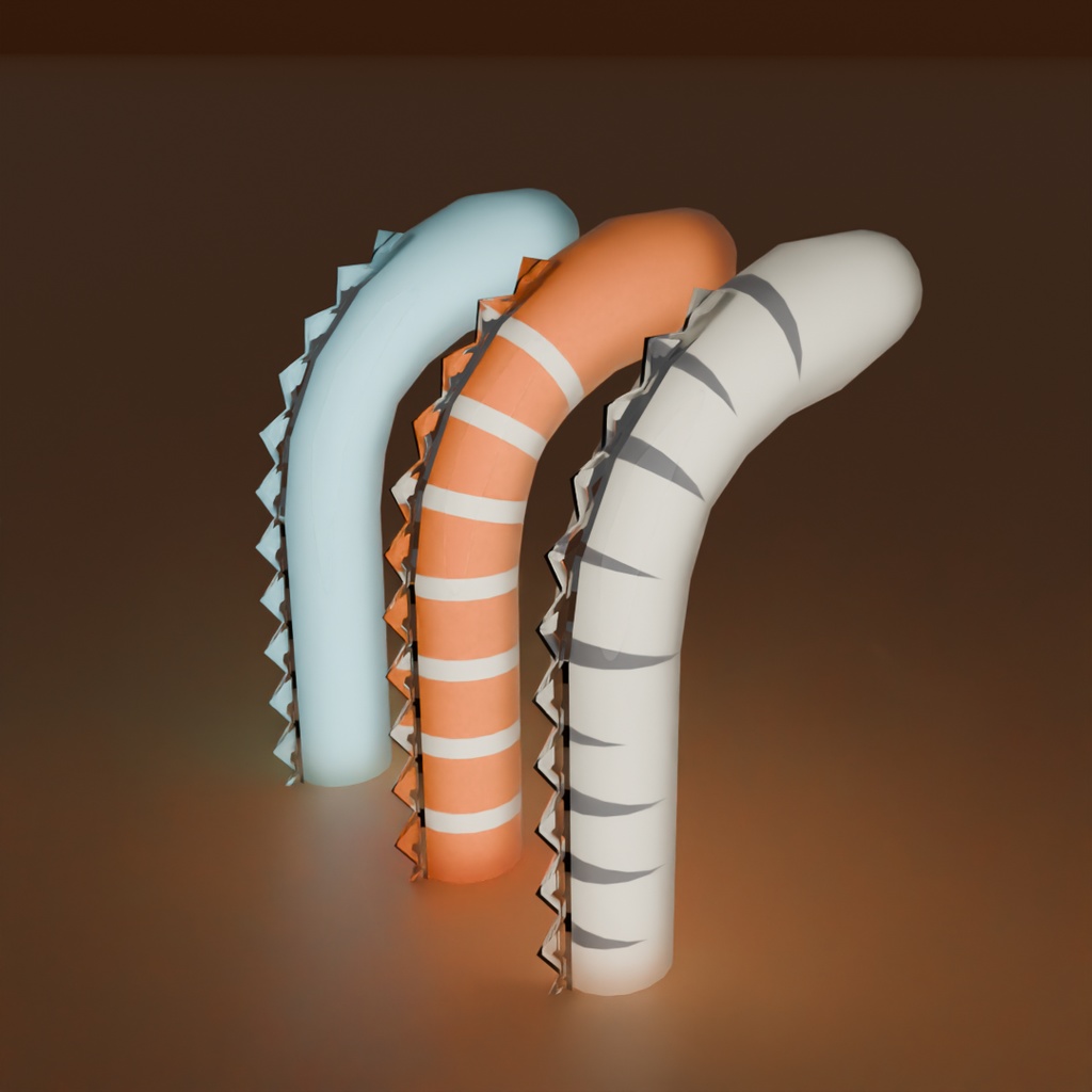 【Blender】チンアナゴと仲間たちの間接照明 Indirect lighting for spotted garden eel and their friends【VRChat】