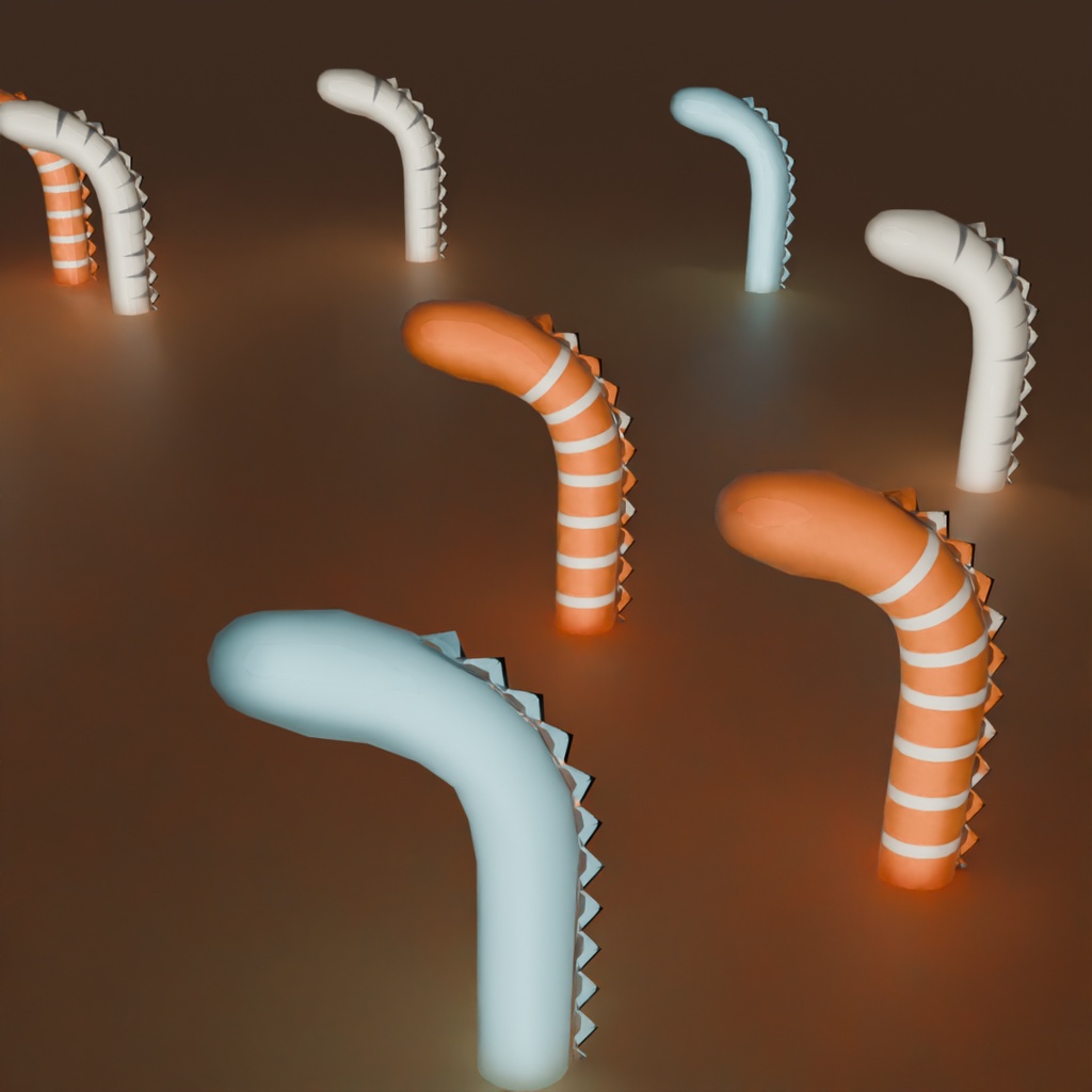 【Blender】チンアナゴと仲間たちの間接照明 Indirect lighting for spotted garden eel and their friends【VRChat】