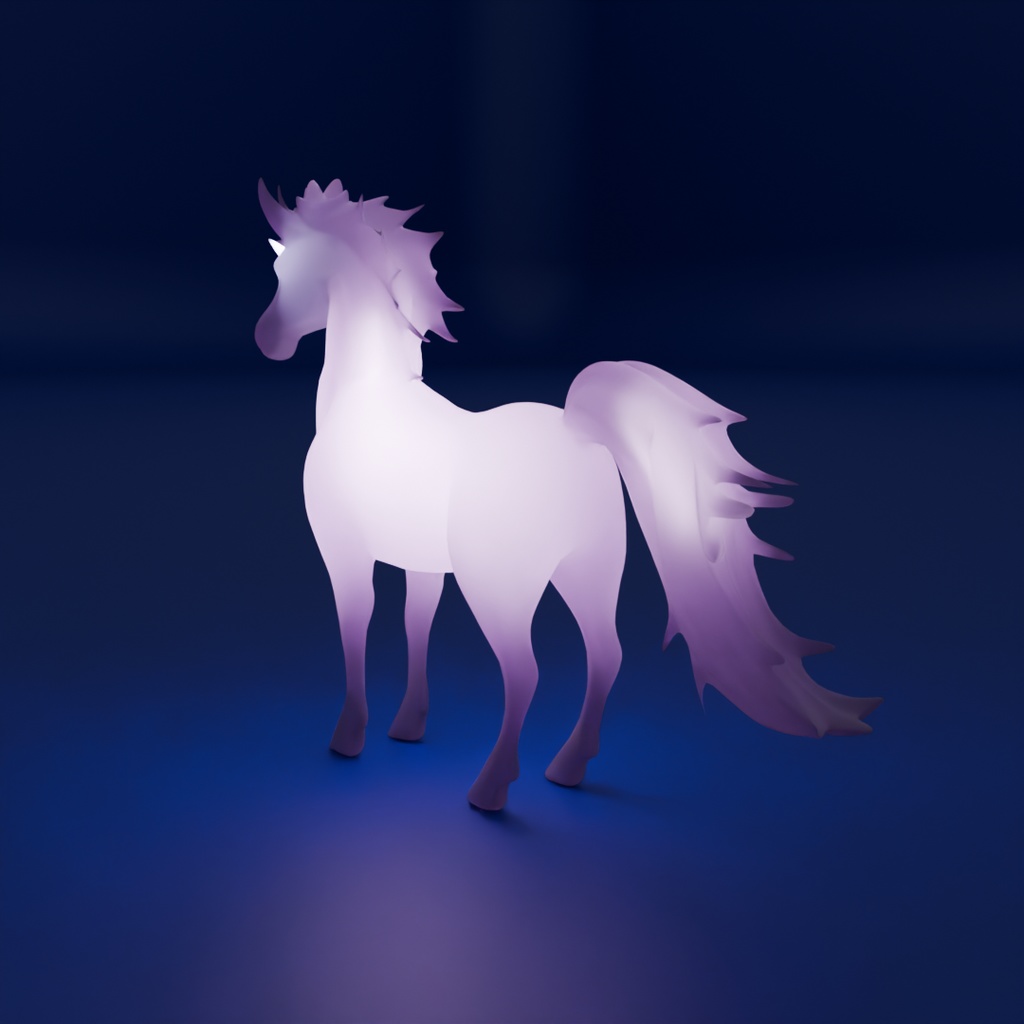 【Blender】ユニコーンの間接照明 Indirect lighting of unicorn【VRChat】