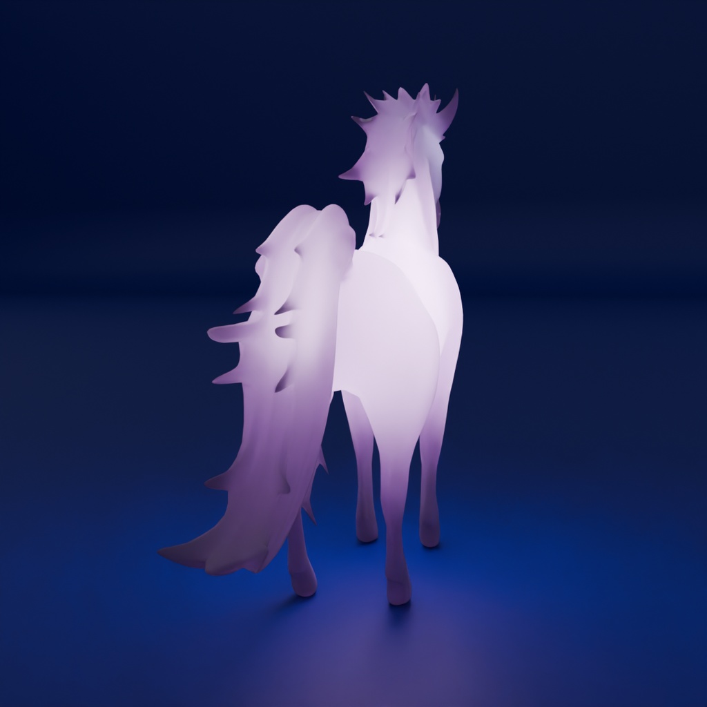【Blender】ユニコーンの間接照明 Indirect lighting of unicorn【VRChat】