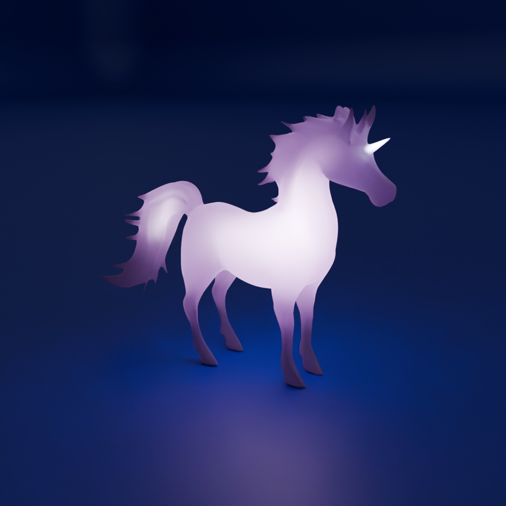 【Blender】ユニコーンの間接照明 Indirect lighting of unicorn【VRChat】