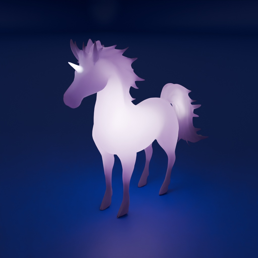 【Blender】ユニコーンの間接照明 Indirect lighting of unicorn【VRChat】