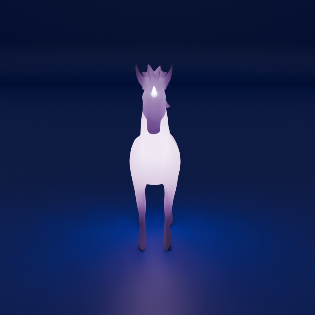 【Blender】ユニコーンの間接照明 Indirect lighting of unicorn【VRChat】