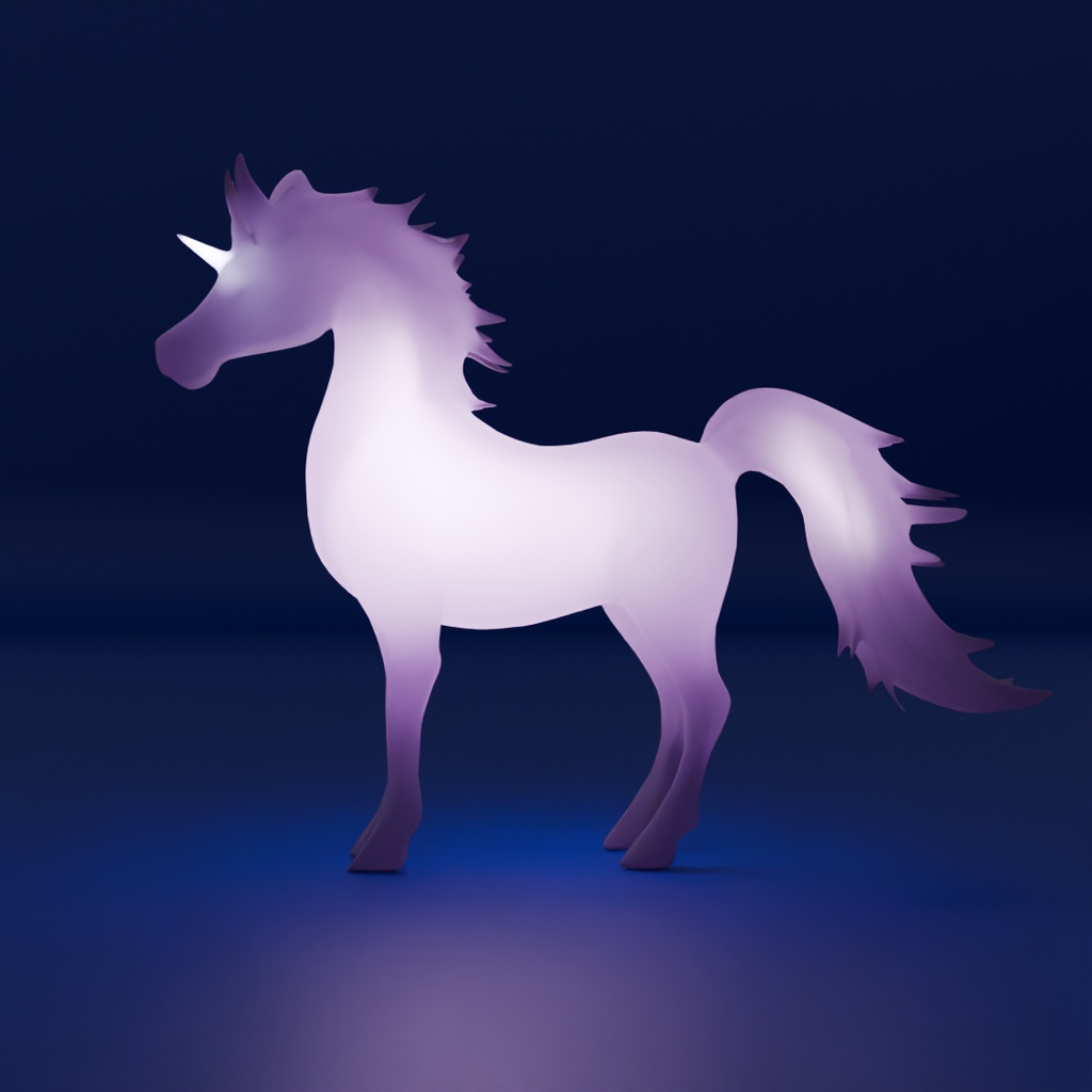 【Blender】ユニコーンの間接照明 Indirect lighting of unicorn【VRChat】