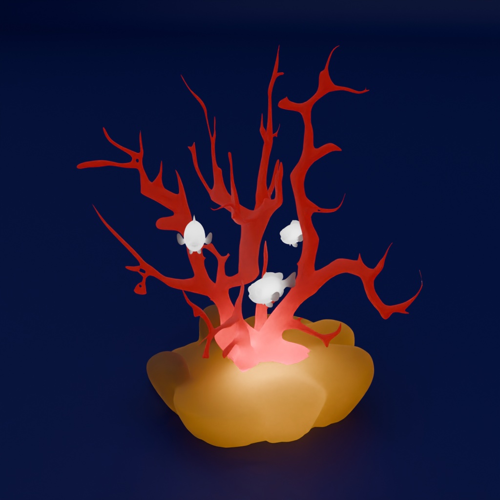 【Blender】枝珊瑚とカクレクマノミの間接照明 Indirect lighting of branch coral and clownfish【VRChat】
