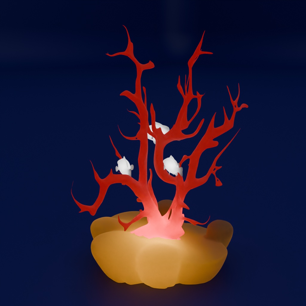 【Blender】枝珊瑚とカクレクマノミの間接照明 Indirect lighting of branch coral and clownfish【VRChat】