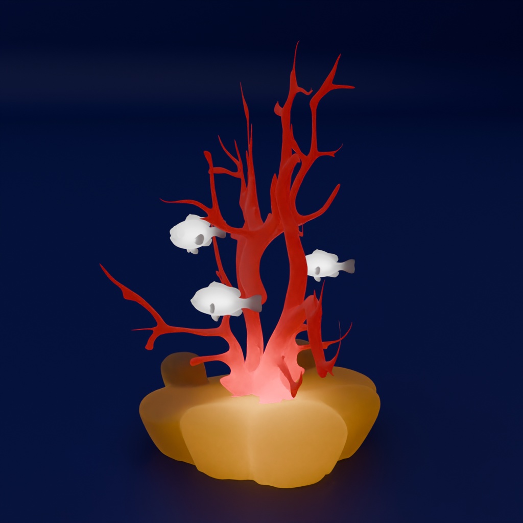 【Blender】枝珊瑚とカクレクマノミの間接照明 Indirect lighting of branch coral and clownfish【VRChat】