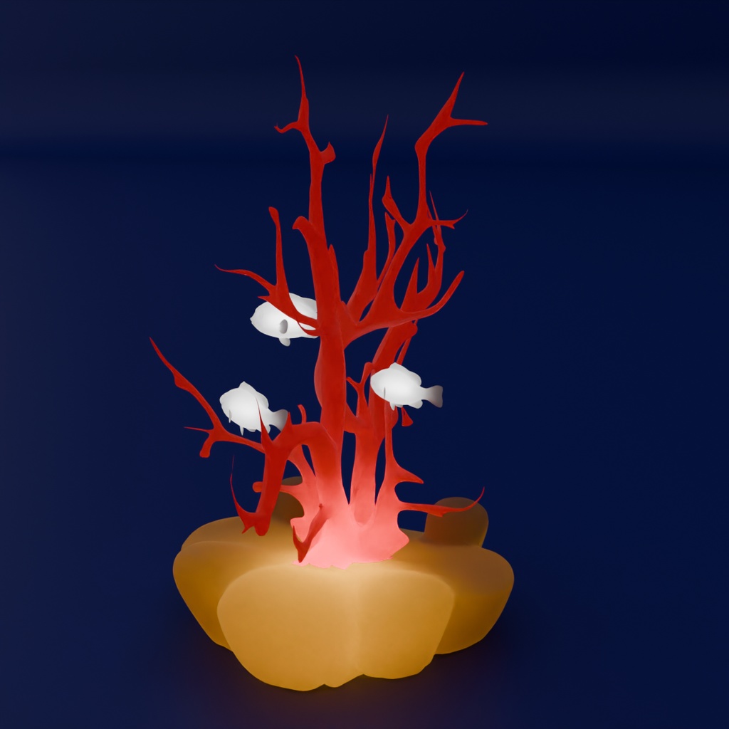 【Blender】枝珊瑚とカクレクマノミの間接照明 Indirect lighting of branch coral and clownfish【VRChat】