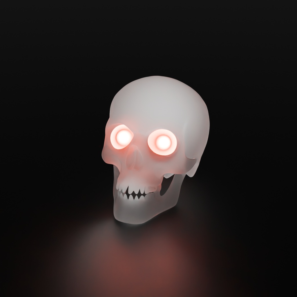 【Blender】ドクロの間接照明 Indirect lighting of skulls
