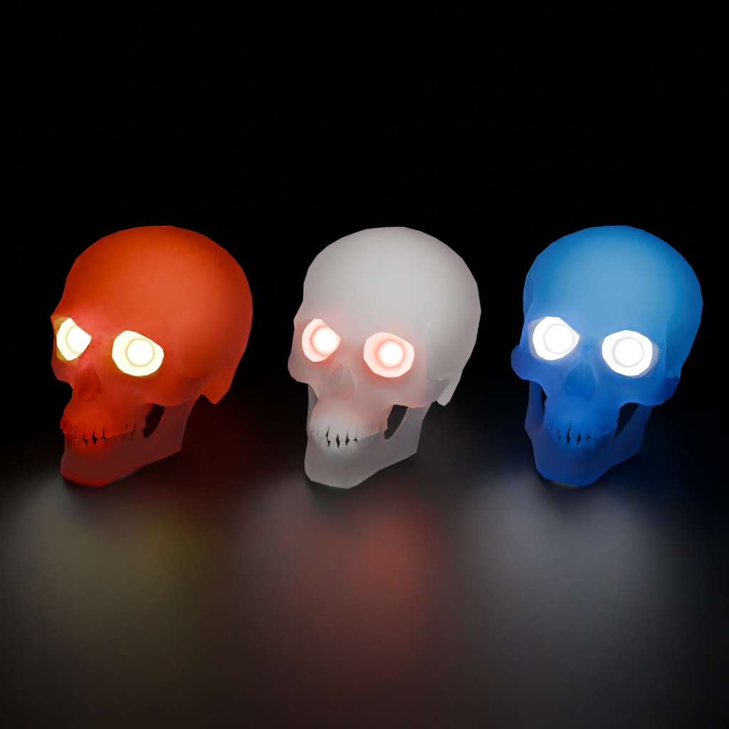【Blender】ドクロの間接照明 Indirect lighting of skulls