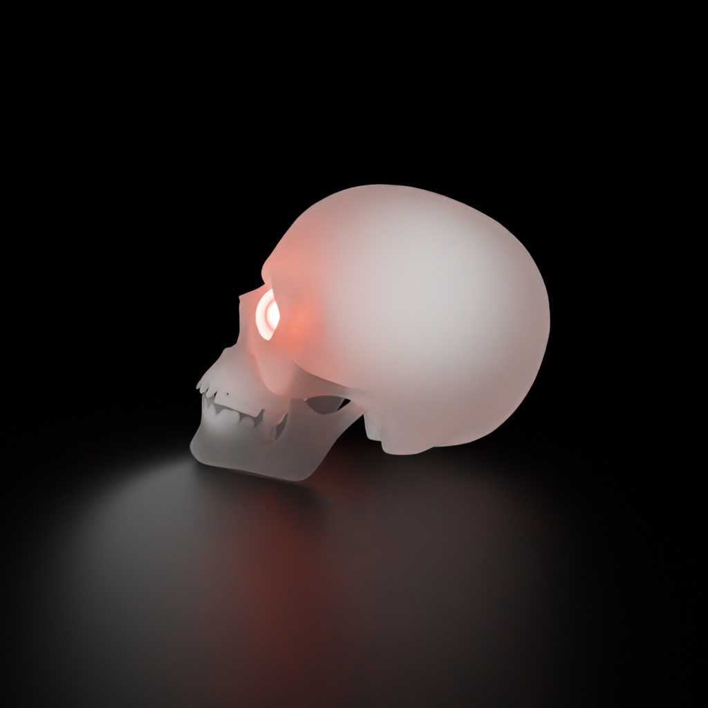 【Blender】ドクロの間接照明 Indirect lighting of skulls