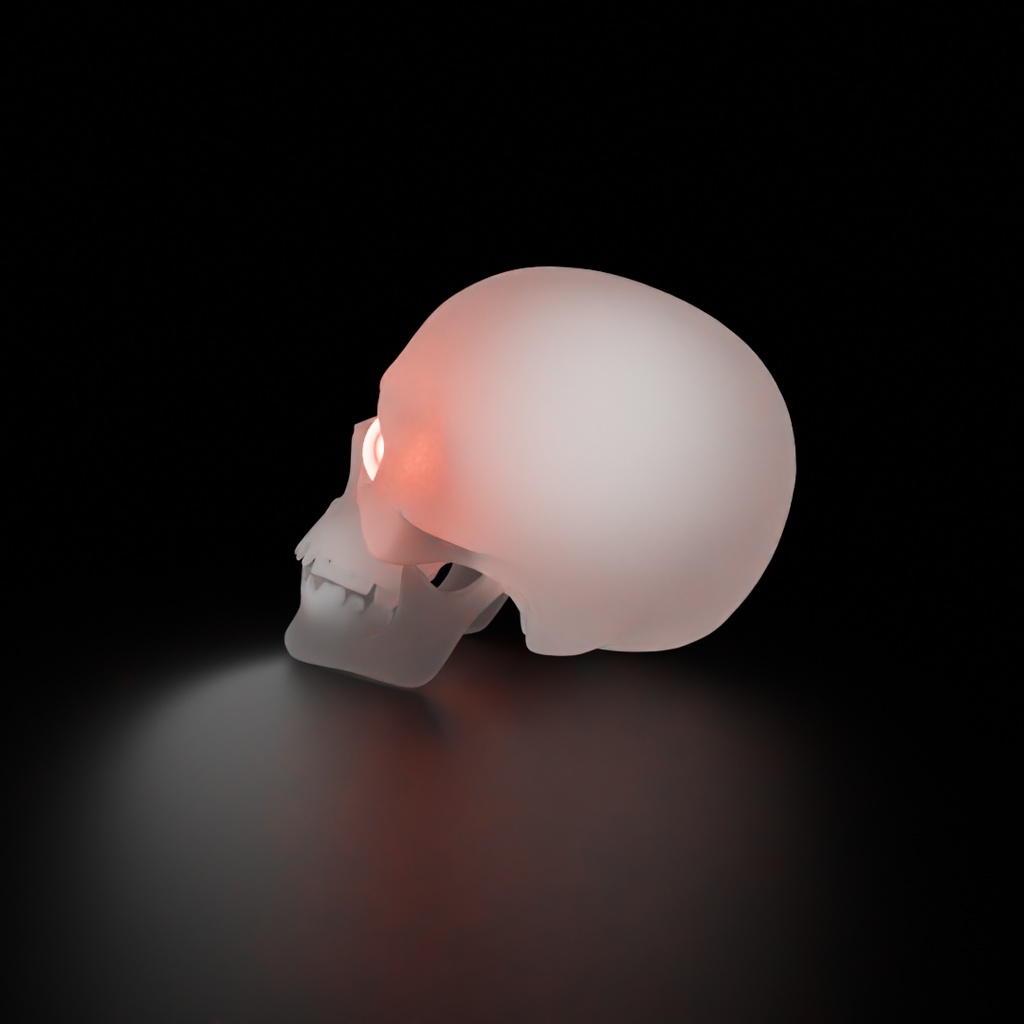 【Blender】ドクロの間接照明 Indirect lighting of skulls