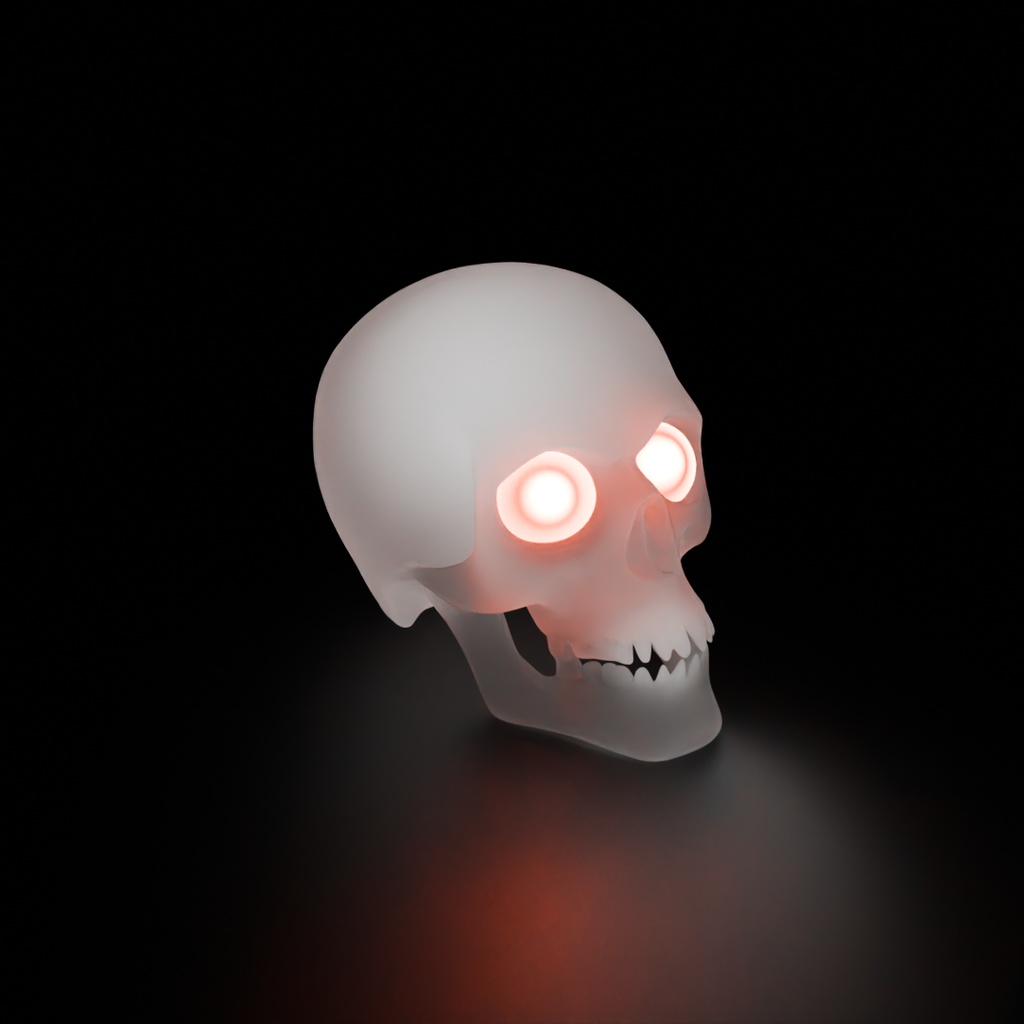 【Blender】ドクロの間接照明 Indirect lighting of skulls
