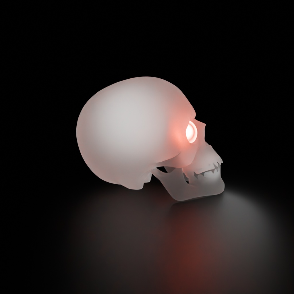 【Blender】ドクロの間接照明 Indirect lighting of skulls
