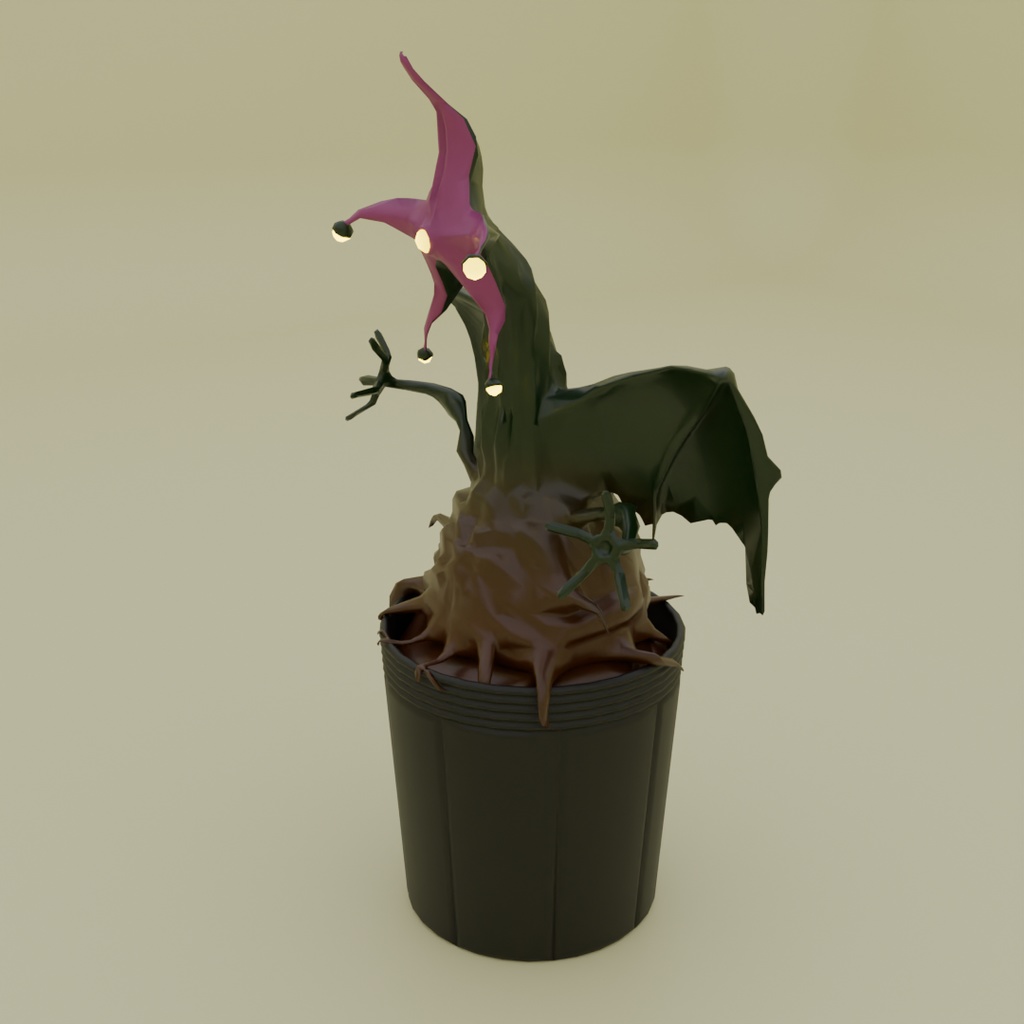 【Blender】ビニールポットに植わる古のもの Elder thing planted in plastic pots