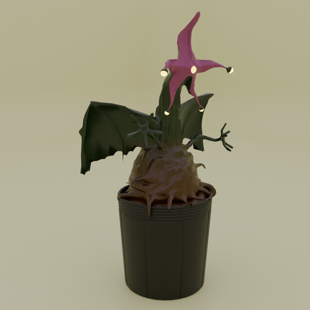 【Blender】ビニールポットに植わる古のもの Elder thing planted in plastic pots