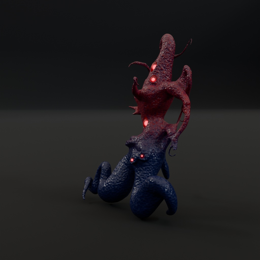 【Blender】ニャルラトホテプ Nyarlathotep