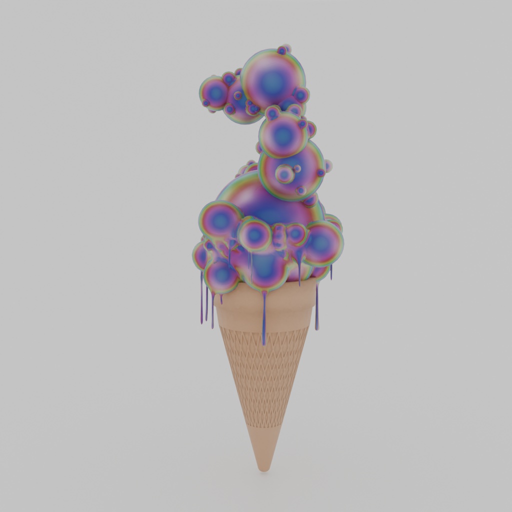 【Blender】ヨグ=ソトースのソフトクリーム Yog-Sothoth soft serve ice cream