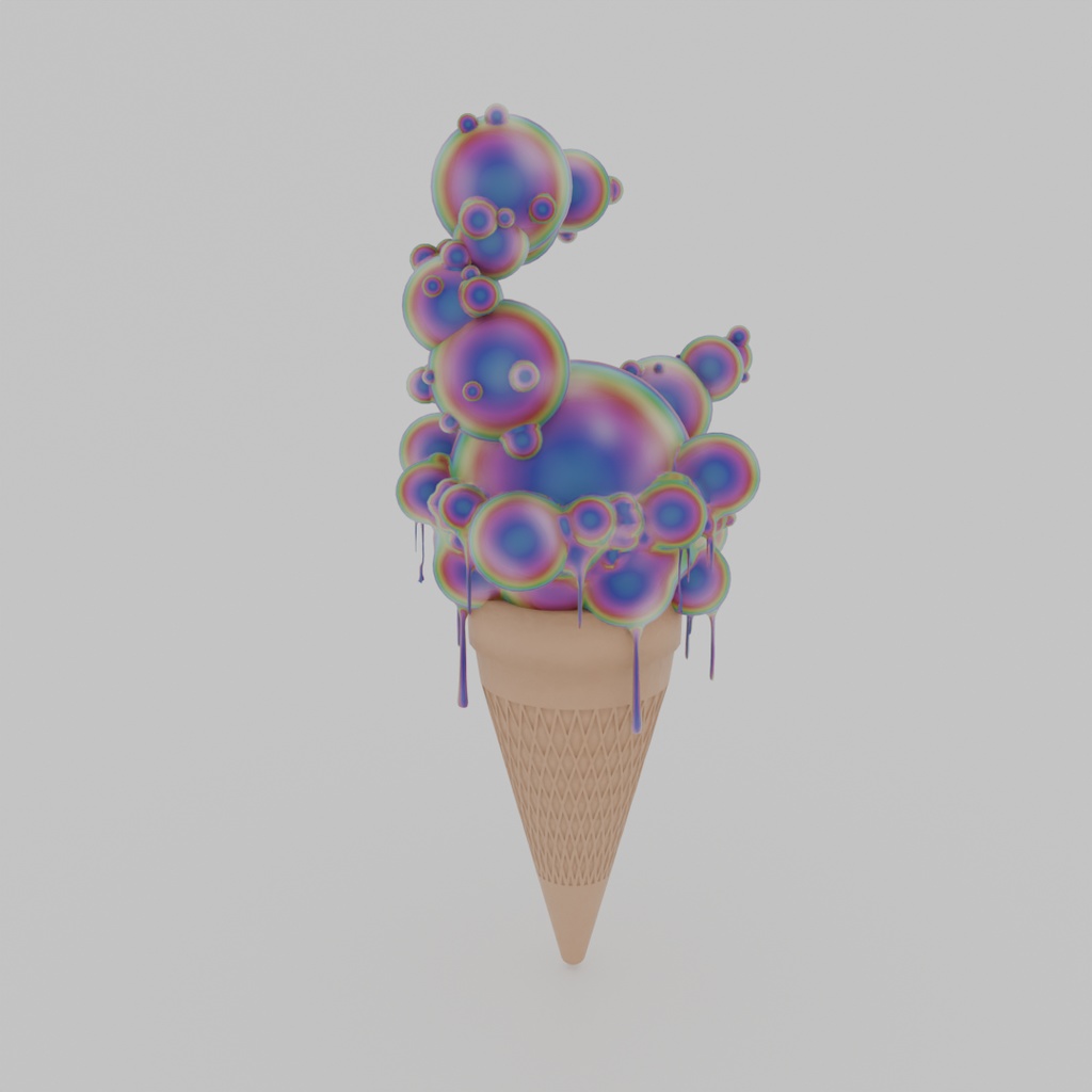 【Blender】ヨグ=ソトースのソフトクリーム Yog-Sothoth soft serve ice cream